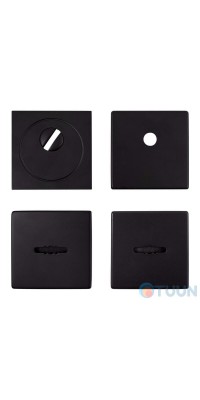 Комплект броненакладки Protect 60*60 mm с декоративными накладками черный матовый