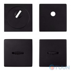 Комплект броненакладки Protect 60*60 mm с декоративными накладками черный матовый