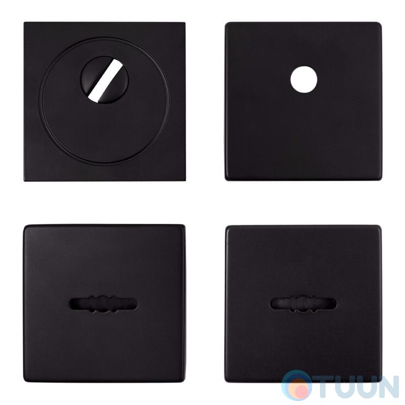 Комплект броненакладки Protect 60*60 mm с декоративными накладками черный матовый