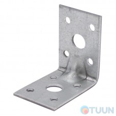 Reinforced equal-shelf corner 50x50x35x2.0