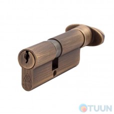 Door cylinder Cortellezzi Primo 117F 35x45 key/turnbuckle, antique bronze