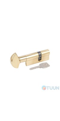 AGB Art. C630010545 English cylinder 60 mm, polished brass / with one-way offset