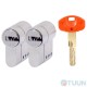 Securemme 3600UCS2727115 Комплект полутел цилиндра 5кл+1монтажный ключ мат.хром