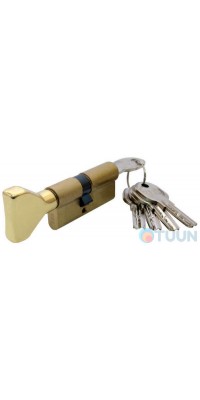 Cylinder Iseo 885930607.85 brass flat / handle with anti-drilling