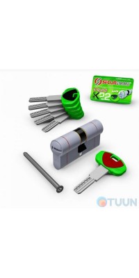 цилиндр Securemme 3220CCS45451X5 К22 45/45 мм 5кл +1 монтажный ключ мат.хром