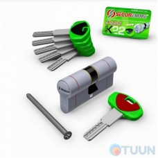цилиндр Securemme 3220CCS45451X5 К22 45/45 мм 5кл +1 монтажный ключ мат.хром