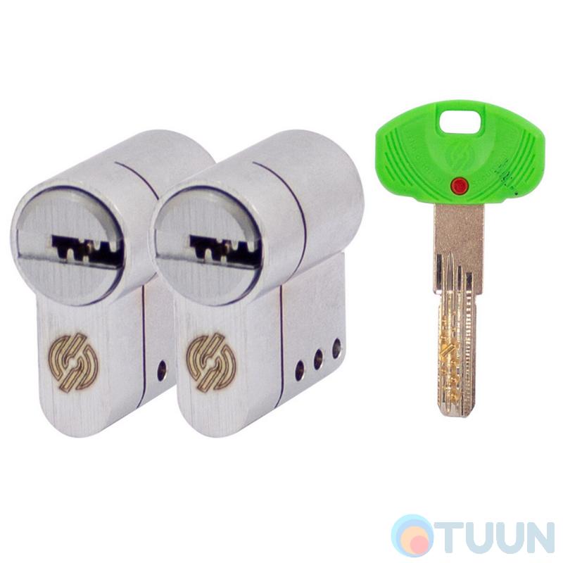 Securemme 3220UCS27271X5 Комплект полутел цилиндра 5кл+1монтажный ключ мат.хром