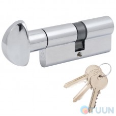 Cylinder Cortellezzi Primo 117F 35x35 key/turn. chrome