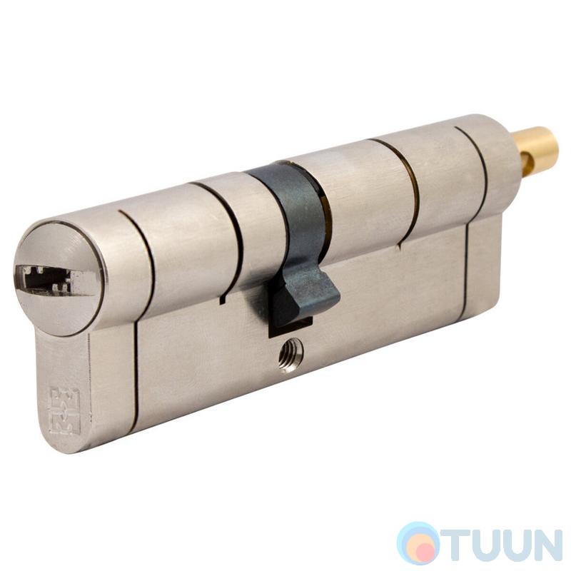 Цилиндр дверной Mottura C55D515101 41/51 мм, лазерный ключ, под поворотник, 5 ключей, никель матовый
