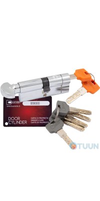 Buonellé cylinder B10CP5050CPX7 50/50 mm key / turn signal, 5 keys + 2 assembly keys, chrome