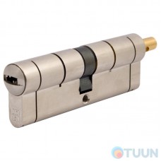 Door cylinder Mottura C55F464601 46/46 mm, laser key, turn signal, 5 keys, matte nickel