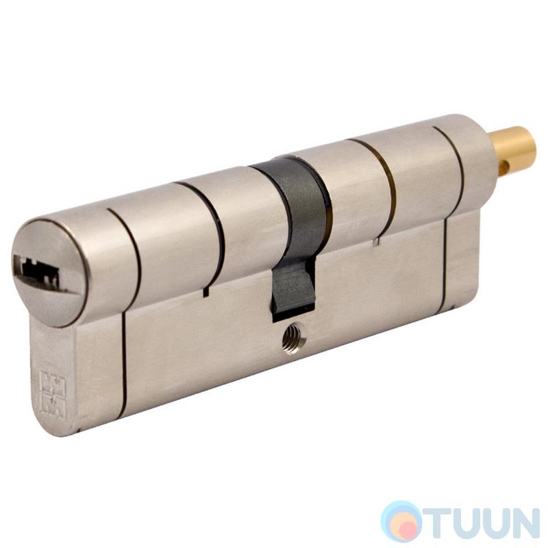 Цилиндр дверной Mottura C55F464601 46/46 мм, лазерный ключ, под поворотник, 5 ключей, никель матовый