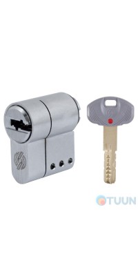 Securemme 351BUCS27XX115 K50 Cylinder body floor 5cl+1mounting key mat.chrome