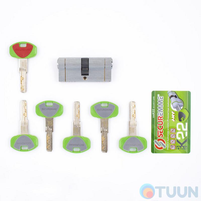 цилиндр Securemme 3220CCS35351X5 К22 35/35 мм 5кл +1 монтажный ключ мат.хром