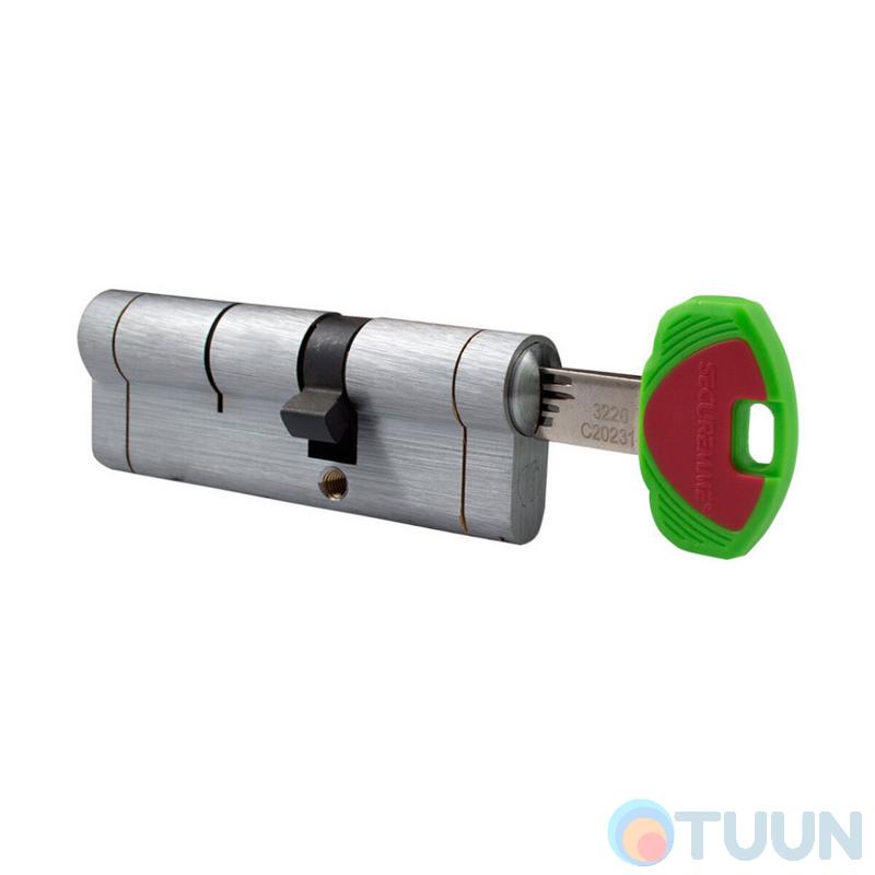 цилиндр Securemme 3220CCS35501X5 К22 35/50 мм 5кл +1 монтажный ключ мат.хром