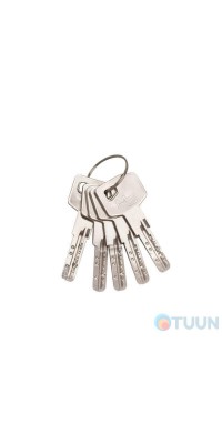 Cylinder Mgserrature 41/51 = 92mm key/key brass 5 keys