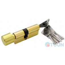 Cylinder "ВRUNO" 30/40mm Z ingl. 70mm 5 cl. rotary. brass