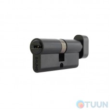 Door cylinder BRUNO 35/35mm ZN laser 70mm 5 keys, turn signal, black