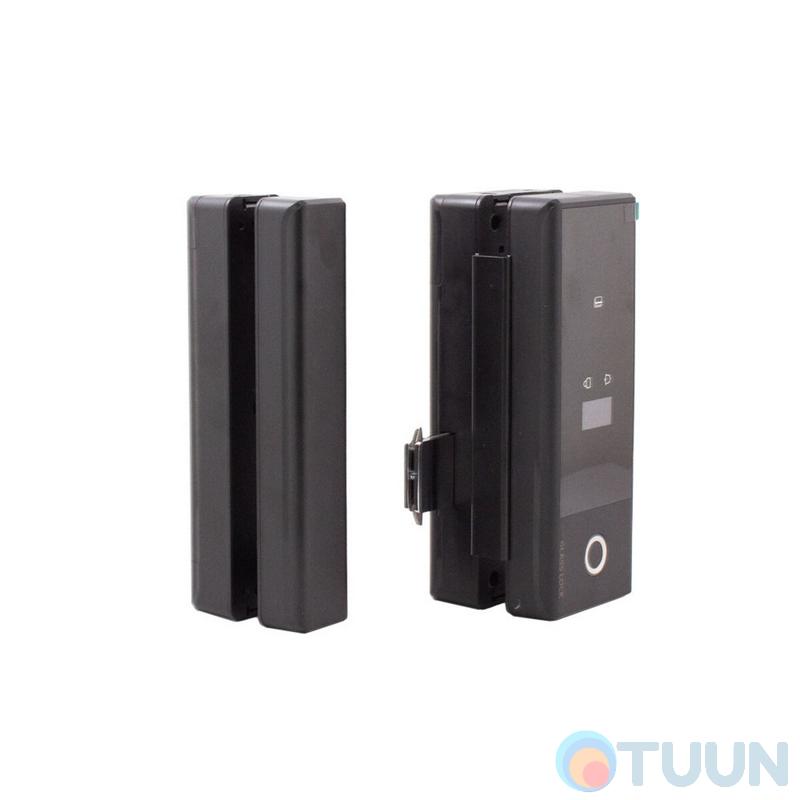 Smart kit for glass doors Comit C83A with card reader, fingerprint and code panel black