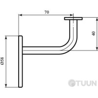 Тримач для перил RDA мат хром