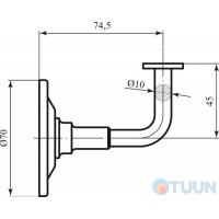 держатель для перил Amig mod. 24 черный