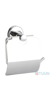 Arino City paper holder with lid, matte chrome