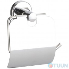 Arino City paper holder with lid, matte chrome