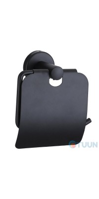Arino City Paper Holder with Lid, Matte Black