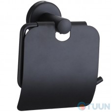 Arino City Paper Holder with Lid, Matte Black