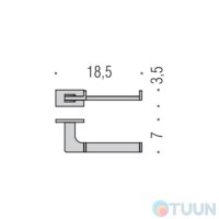 Colombo B1608 Look Paper holder matt chrome