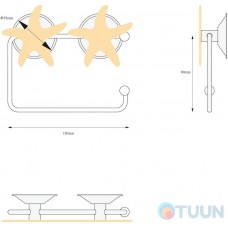 Paper Holder "White Starfish" (2728) W034
