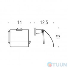 Colombo B2791 Basic Paper Holder with Lid Chrome