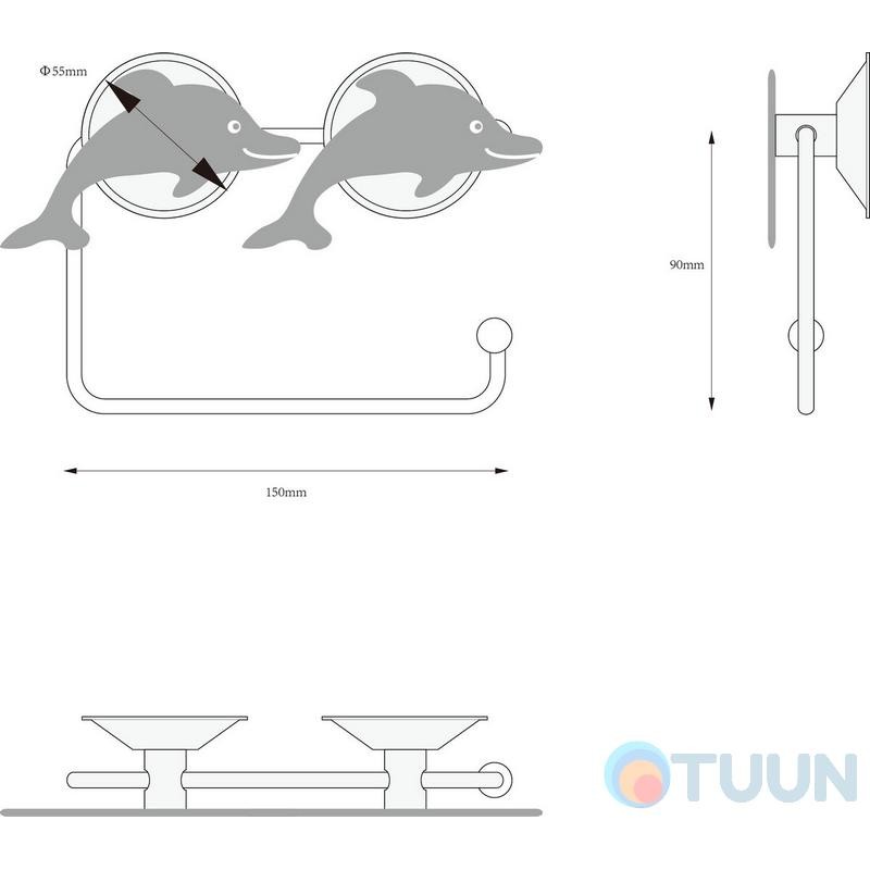 Paper holder "Dolphin" W2503
