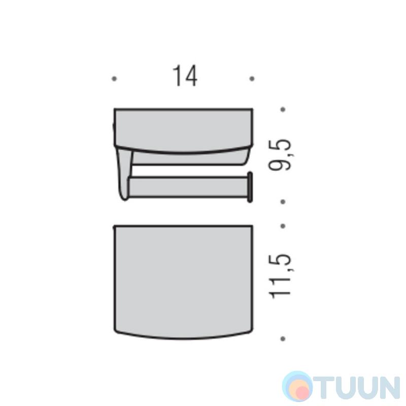 Paper holder with lid chrome Colombo B2891 Land