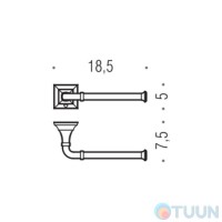 Colombo B3208 DX PortofinoPaper holder chrome