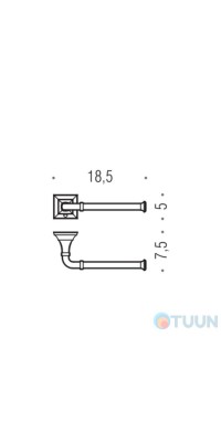 Colombo B3208 DX PortofinoPaper holder chrome