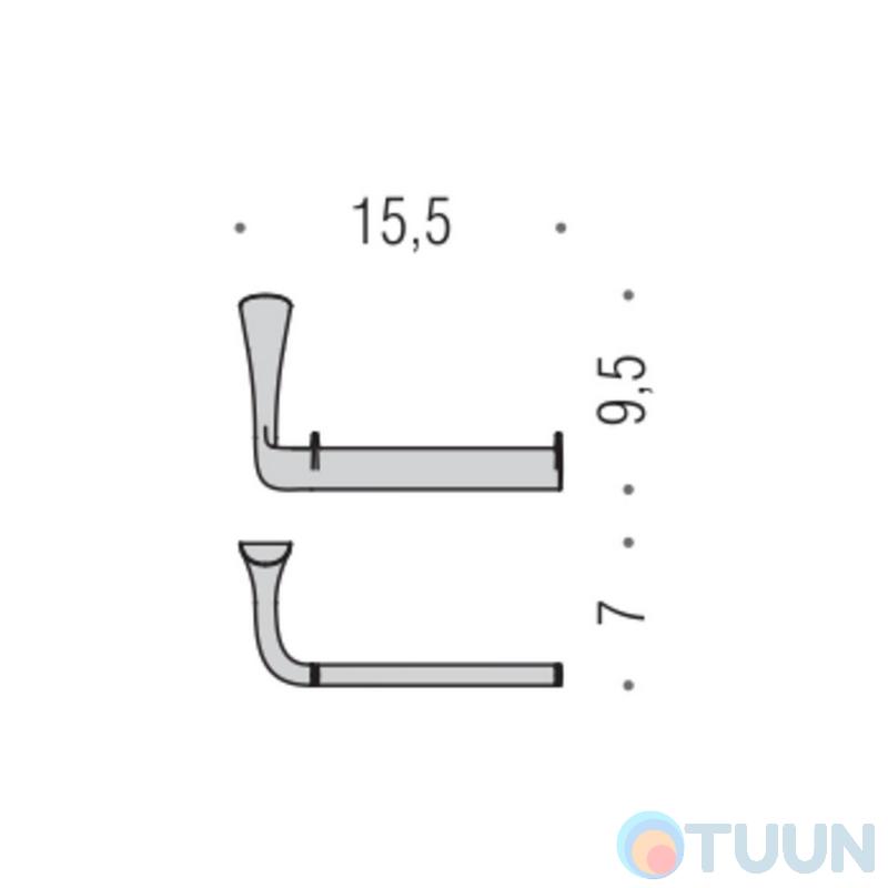 Colombo B2808 Land chrome paper holder