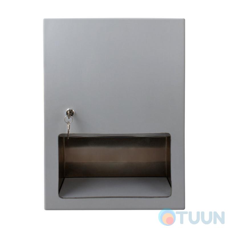 Folding paper towel dispenser, stainless steel, 400 sheets AE-5014
