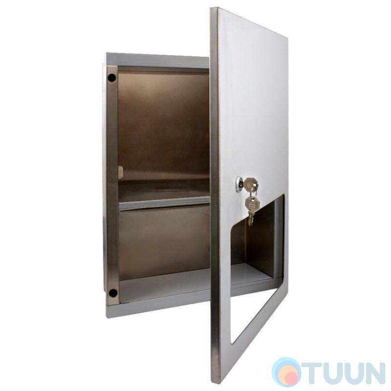 Folding paper towel dispenser, stainless steel, 400 sheets AE-5014