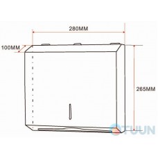 Folding paper towel dispenser, key, stainless steel, 250-300 sheets FD-918 B