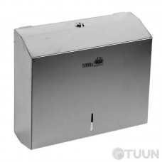 Folding paper towel dispenser, key, satin stainless steel, 250-300 sheets FD-918