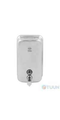 Liquid soap dispenser 1.2 l, polished stainless steel, vertical.