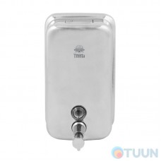 Liquid soap dispenser 1.2 l, polished stainless steel, vertical.