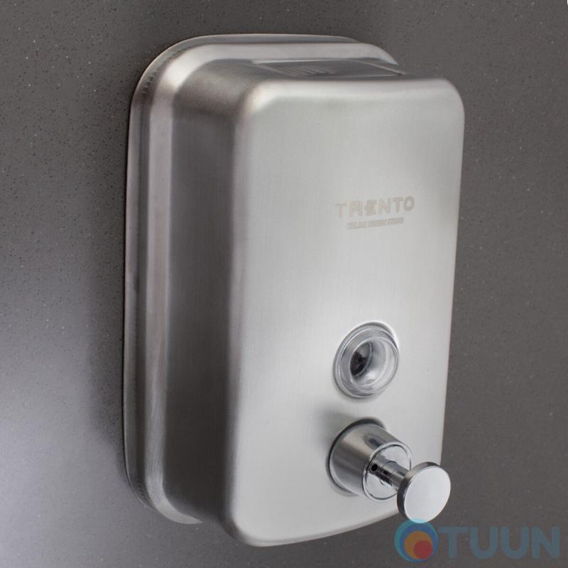 Trento liquid soap dispenser 0.5l, stainless steel, matte chrome