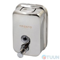 Liquid soap dispenser 0.5 l, pol.. stainless, vert