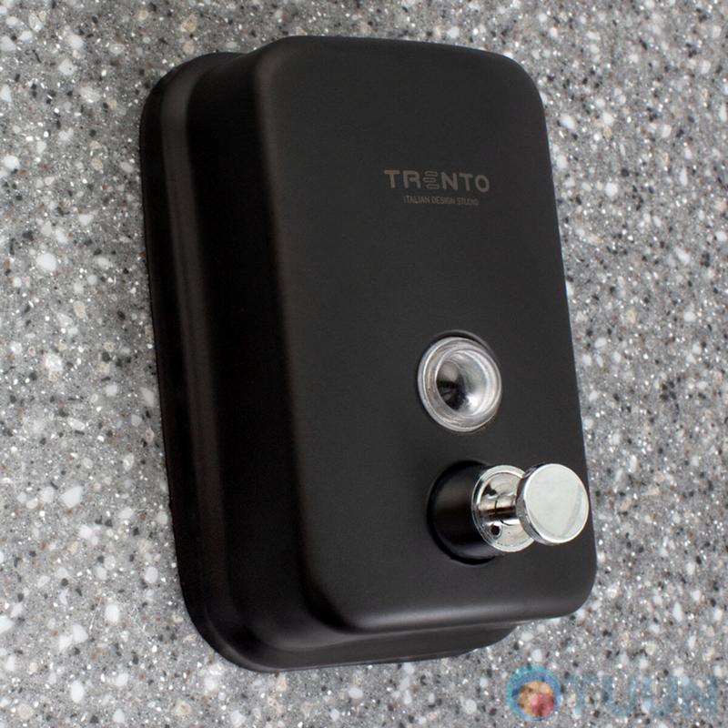 Trento liquid soap dispenser 0.5l, stainless steel, matte black