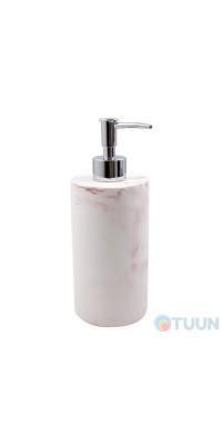 Trento Brillo Rosa liquid soap dispenser, ECO, white-pink, diatomite