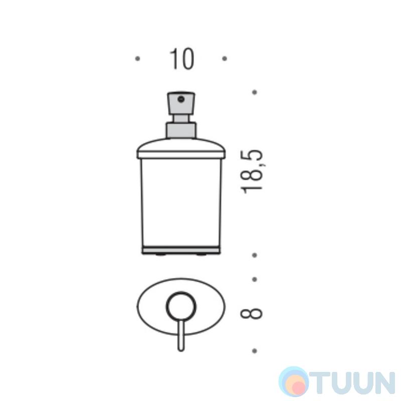 Colombo B9319 LandLiquid soap dispenser chrome