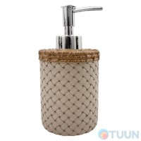 Trento Raphia liquid soap dispenser, beige, polyresin
