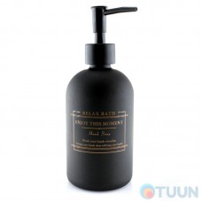 Arino Wednesday Black Liquid Soap Dispenser 410 ml, black, glass